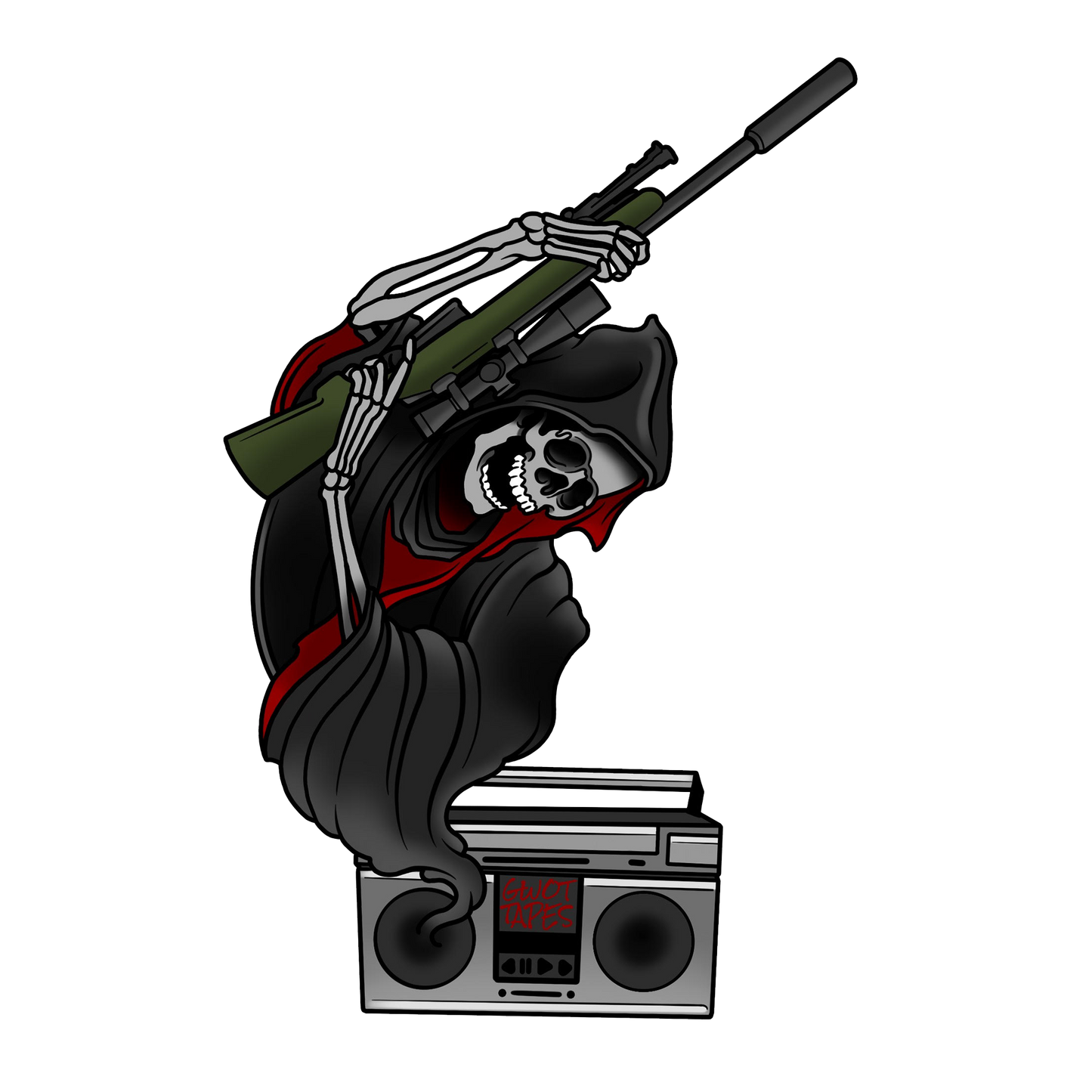 Boombox Reaper Stciker